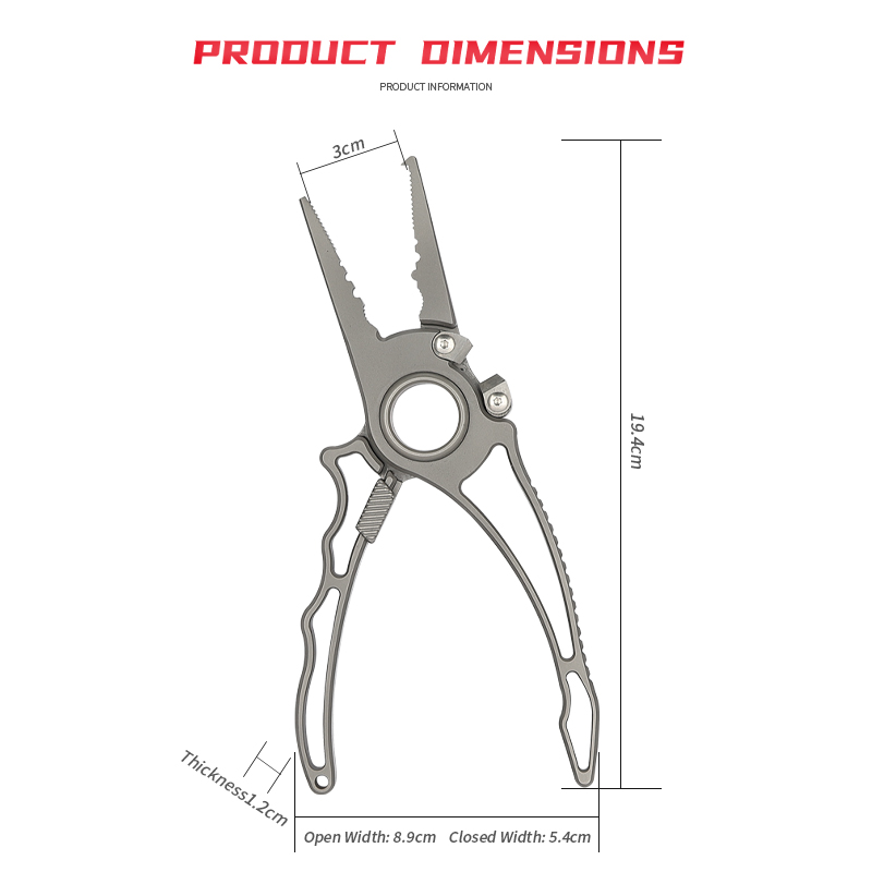 Alicates de pesca de titanio d - Fishing Equipment Logos reseña y precio
