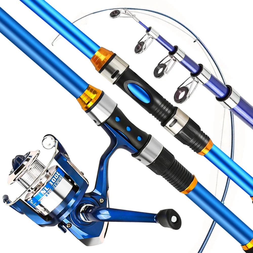Juego de cañas de pescar teles - Fishing Equipment Line reseña y precio